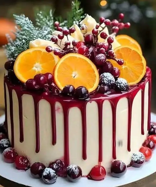 ππ Cranberry Orange Drip Cake ππ