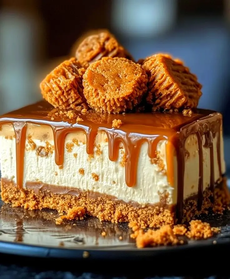 π― Biscoff Caramel Cookie Butter Cheesecake