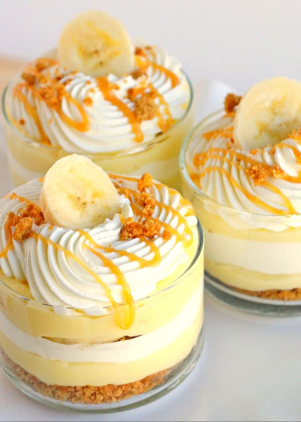 π Banana Caramel Cream Dessert Cups