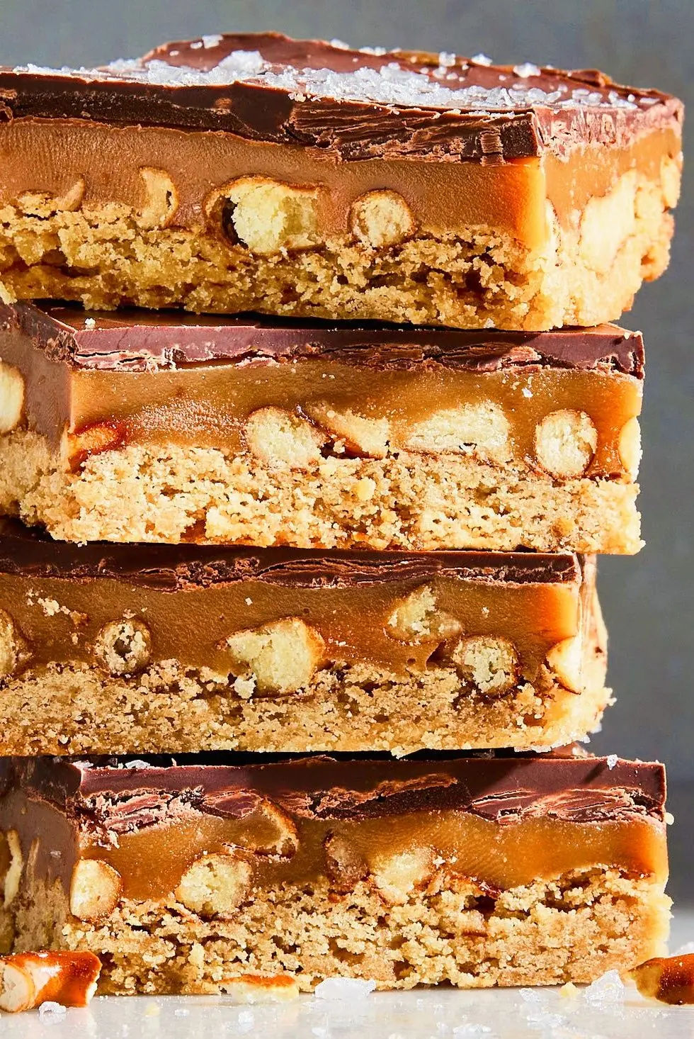 Chocolate Caramel Coffee Pretzel Bars