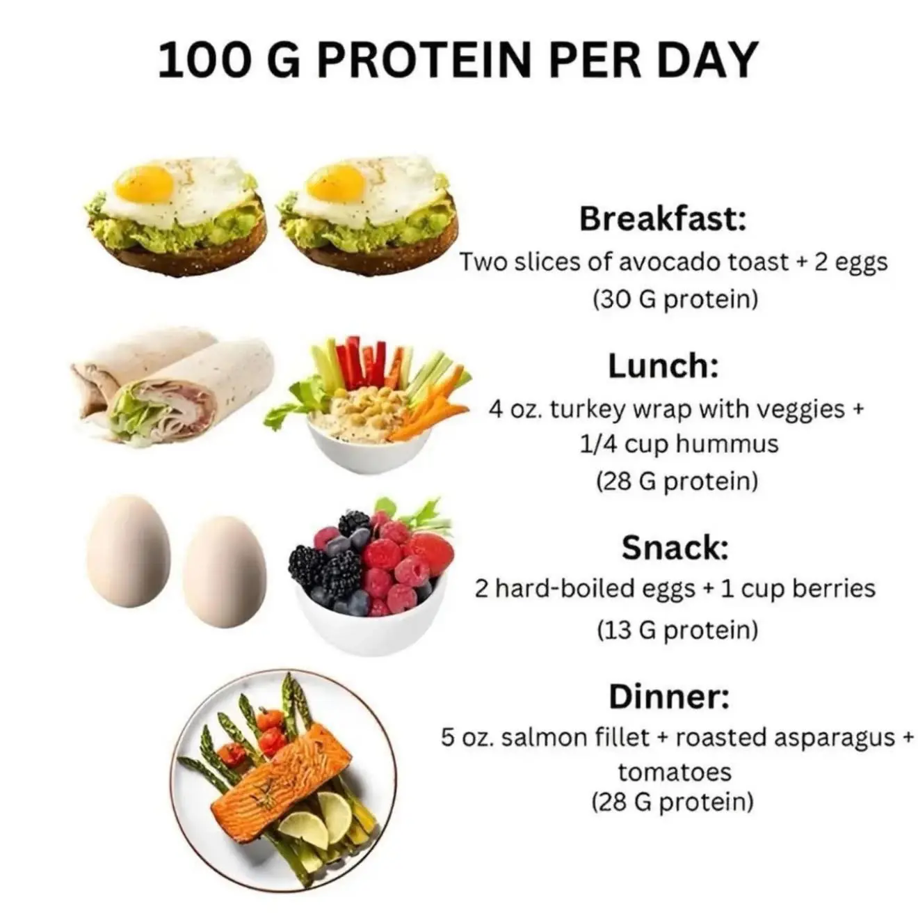 100g Protein Per Day Meal Plan