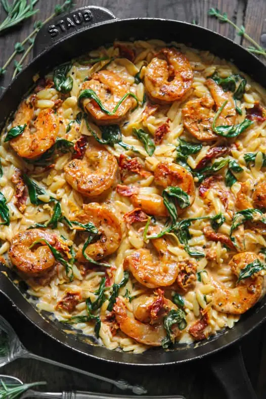 Tuscan Shrimp Orzo