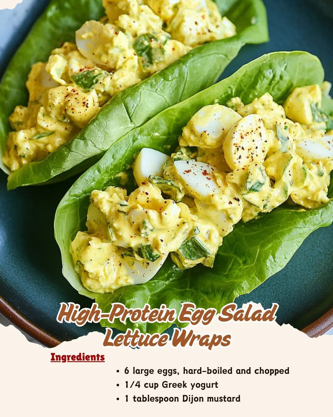 High-Protein Egg Salad Lettuce Wraps