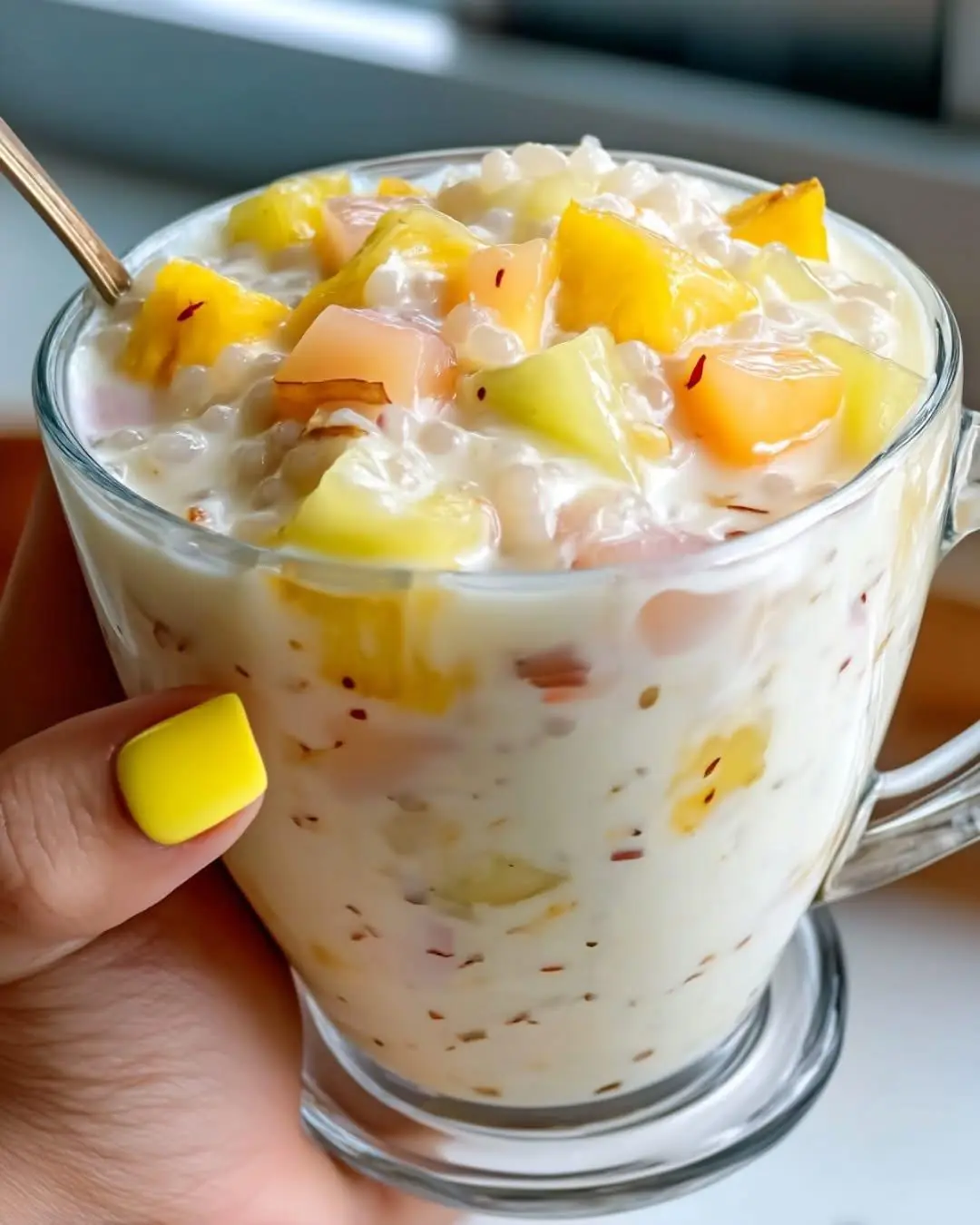 πβοΈ Creamy Peach Dessert: A Bite of Heaven in Every Spoonful!