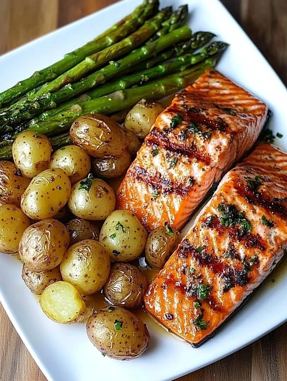 Oven-Baked âSalmonâ Tofu with Potatoes and Asparagus