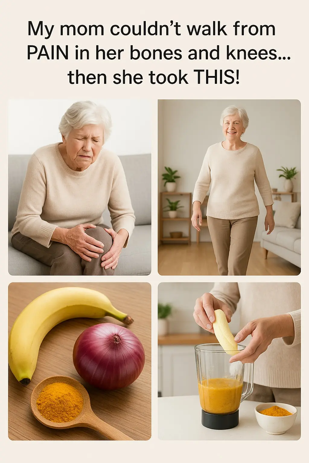 A Natural Remedy for Joint and Bone Pain: Banana, Onion, and Turmeric