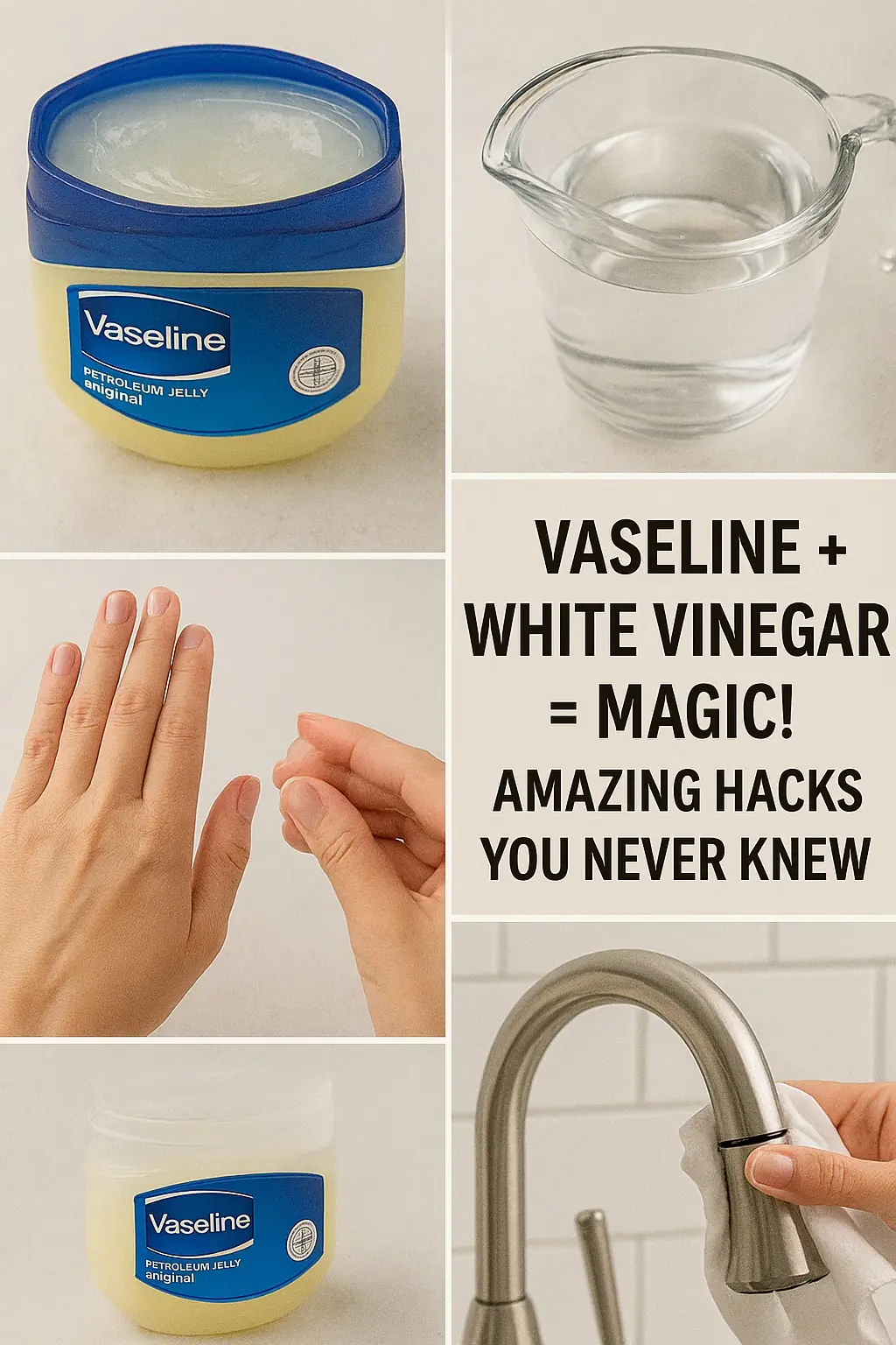 Vaseline + White Vinegar = Magic! Amazing Hacks You Never Knew