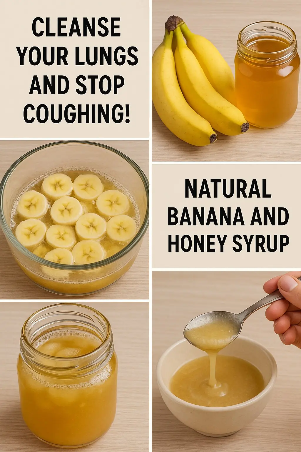 Soothe Your Cough and Cleanse Your Lungs with Banana and Honey Syrup