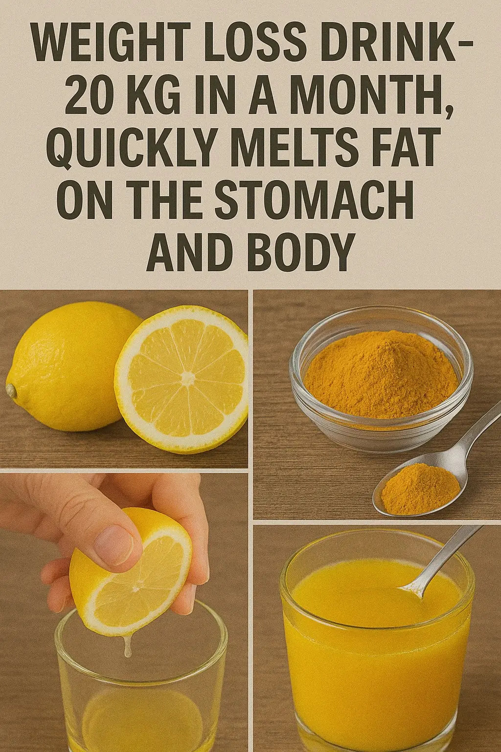 Weight Loss Without Dieting: The Power of Lemon and Turmeric