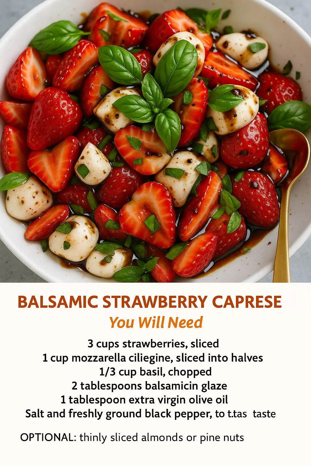 Balsamic Strawberry Caprese Salad