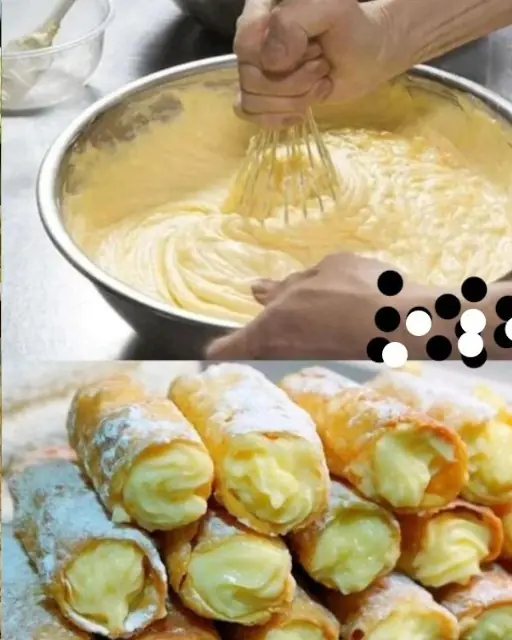 Homemade Cannoli with Pastry Cream