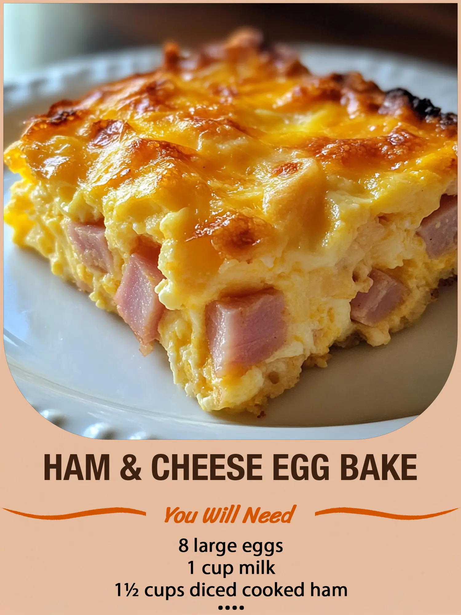 Ham and Cheese Egg Bake