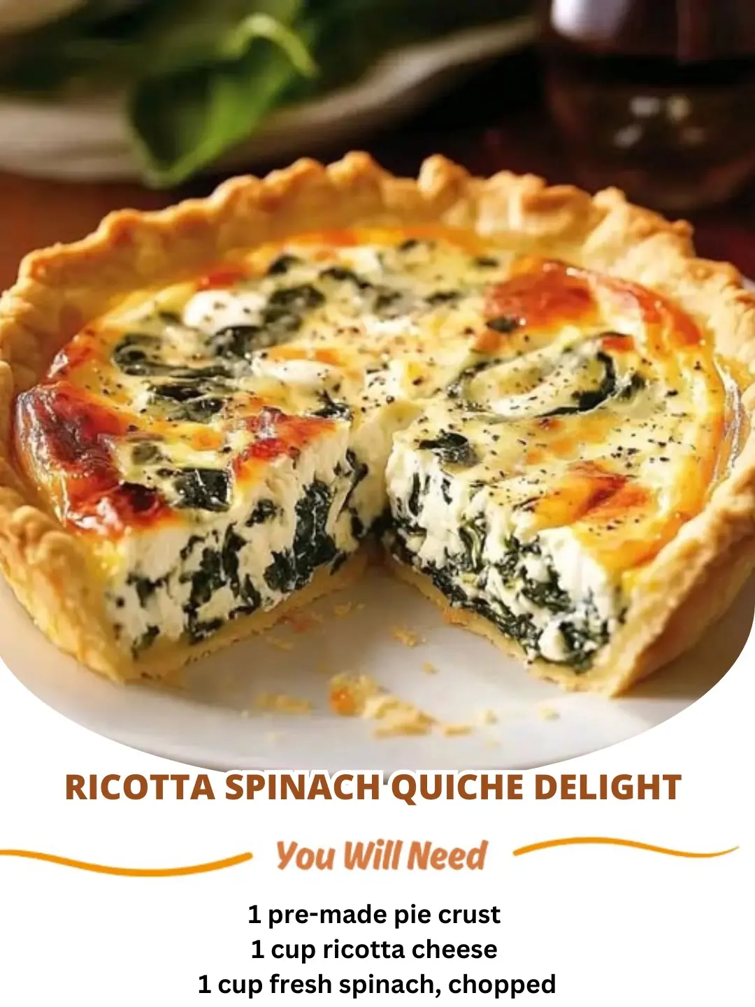 Ricotta Spinach Quiche Delight π₯¬π§π₯§
