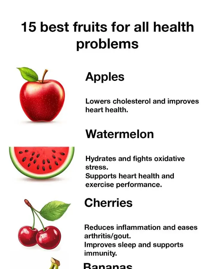 15 best fruits for all health problems