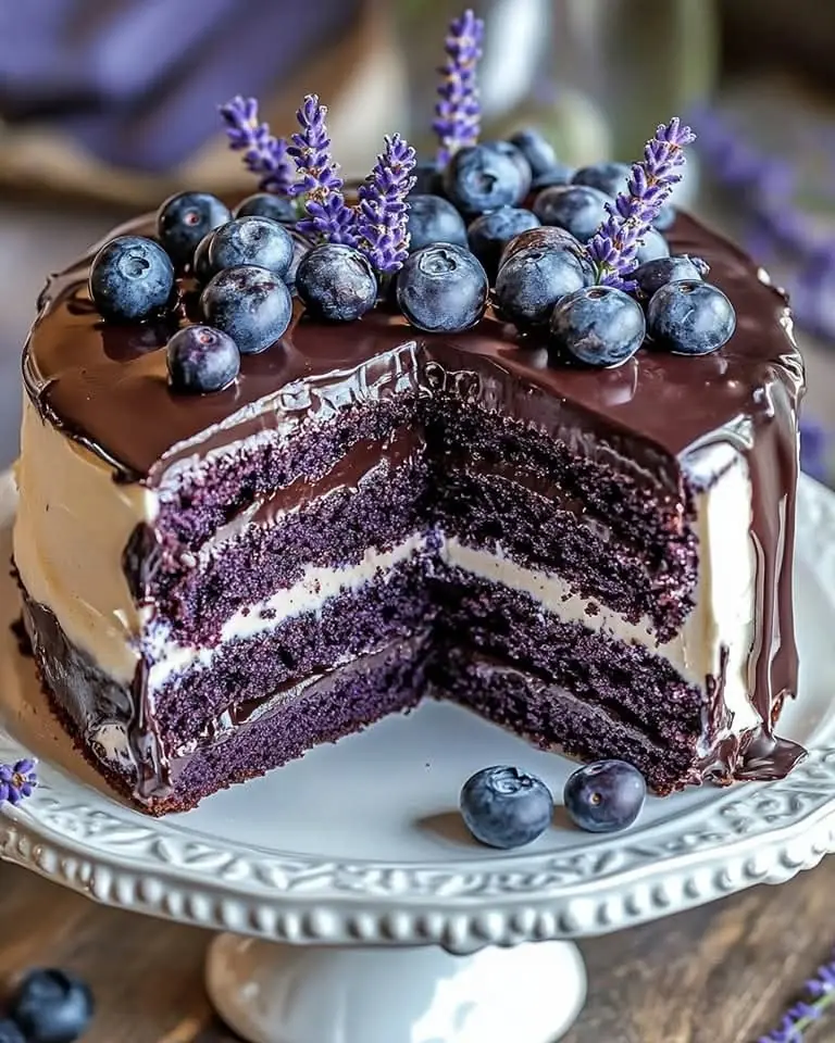 ๐๐ซ๐ซ Blueberry Chocolate Lavender Cake ๐ซ๐ซ๐