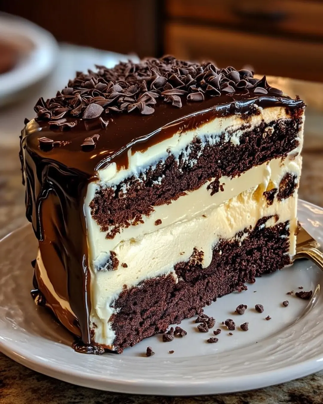 π«π° Chocolate Cake with Cheesecake Filling and Chocolate Ganache π°π«