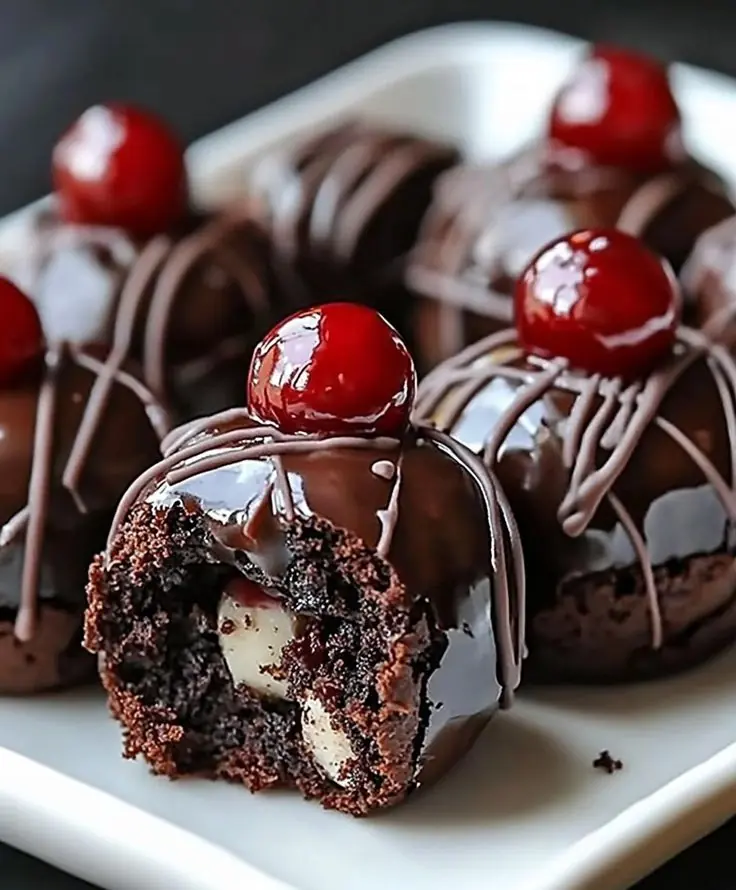 ππ« SUMMER BLACK FOREST COOKIE DOUGH BROWNIE BOMBS π«π