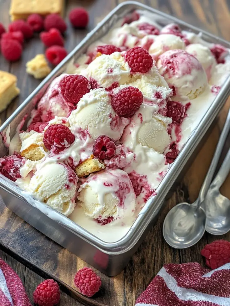 🍓 Summer Raspberry Cheesecake Ice Cream 🍰🍦