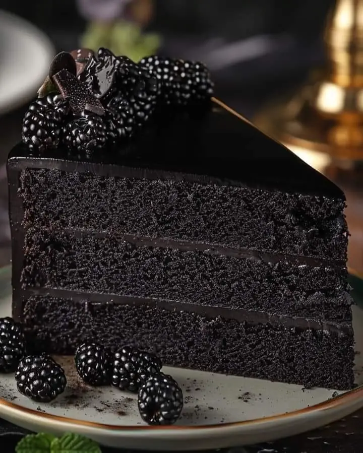 😍🖤🍇 Luxurious Black Velvet Cake