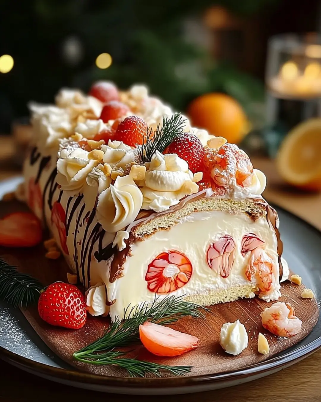 Savory Salmon and Crab Layered Cake