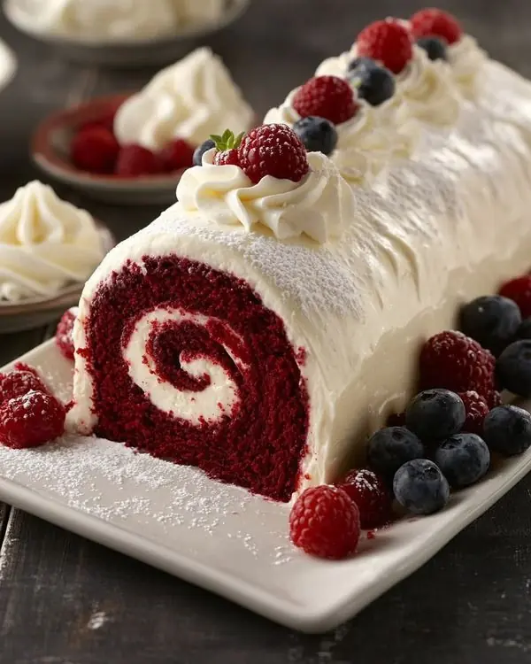 β€οΈπ° Red Velvet Cheesecake Roll