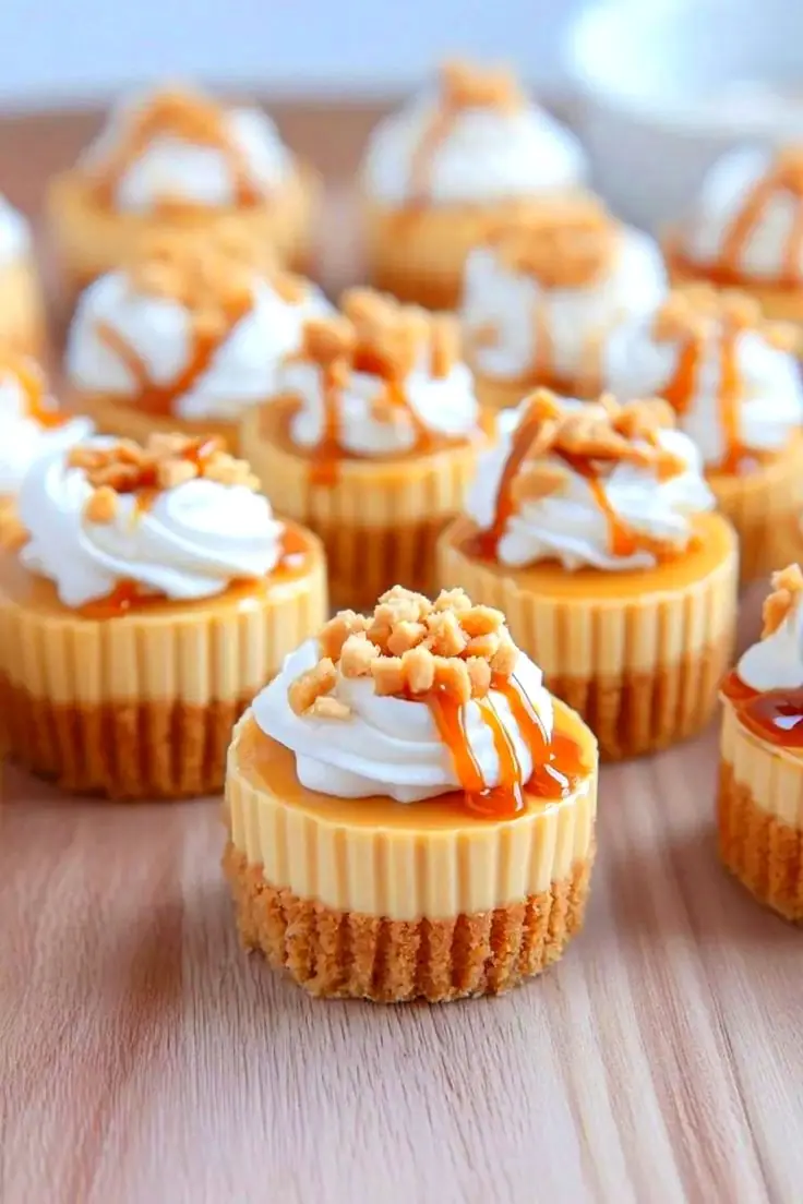 MINI DULCE DE LECHE CHEESECAKES