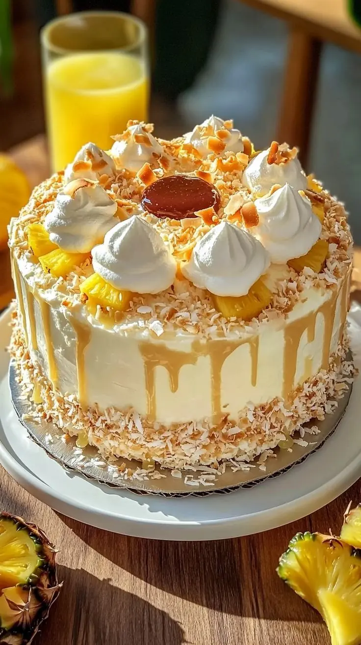 🍍 PINEAPPLE COCONUT POKE CAKE