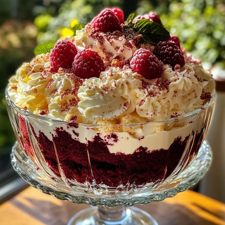 ❤️ RED VELVET BERRY CHEESECAKE TRIFLE