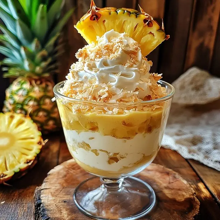 🍍 Pineapple Coconut Trifle Parfait 🥥