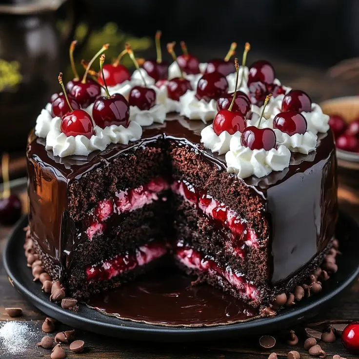 ππ« Chocolate Cherry Dome Cake