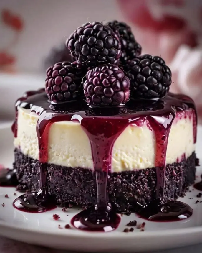 π Mini Blackberry Cheesecakes