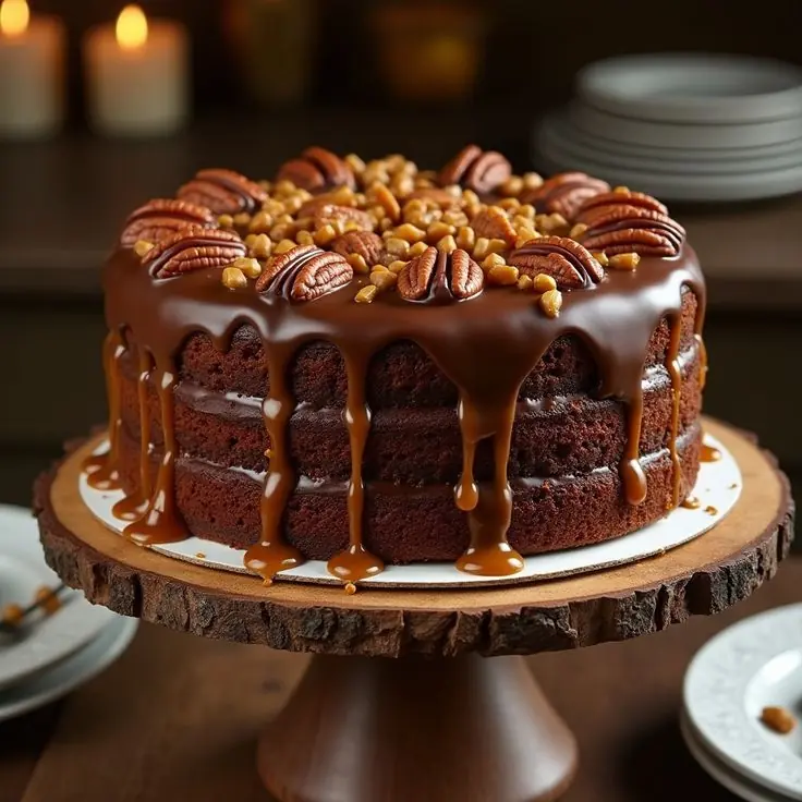 π« CHOCOLATE CARAMEL NUT CAKE β¨π₯