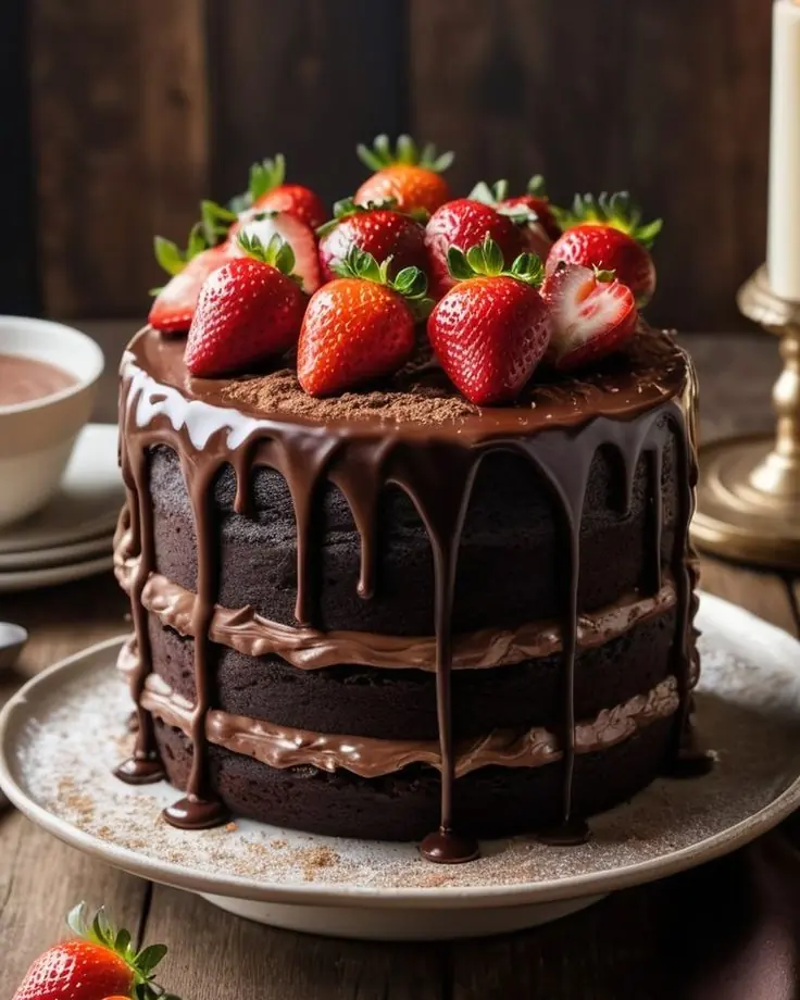 π« SUMMER DEEP CHOCOLATE BERRY LAYER CAKE πππ«