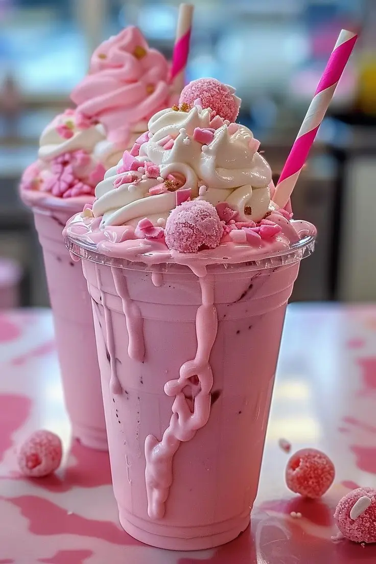 🍓💗🍬 Summer Strawberry Candy Shake