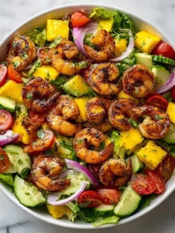 Spicy Garlic Shrimp & Avocado Salad