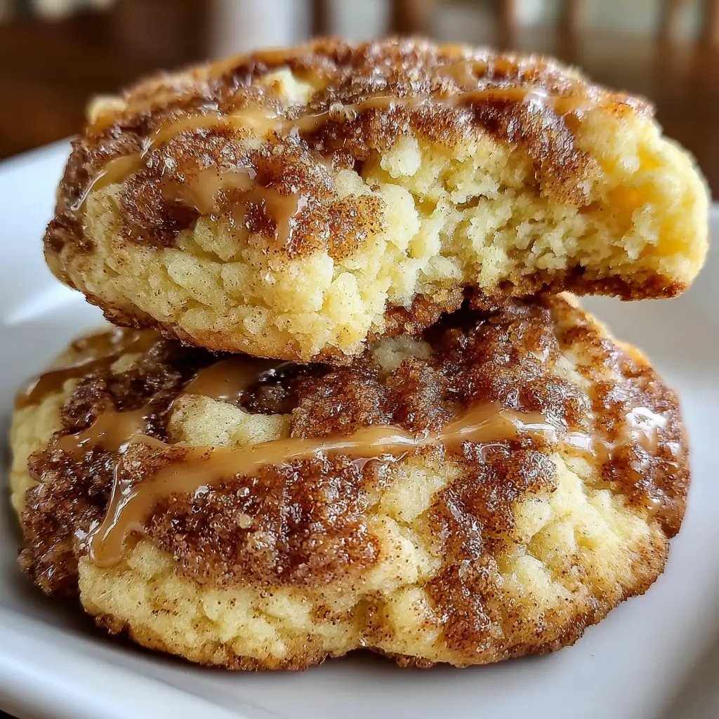 Brown Sugar Cinnamon Butter Cookies with Gooey Caramel Centers