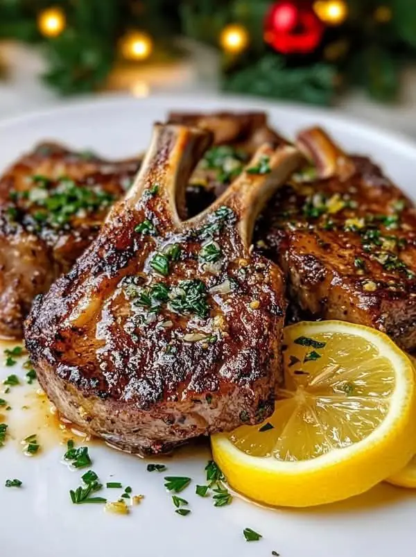 Garlic Butter Lamb Chops with Lemon & Herbs