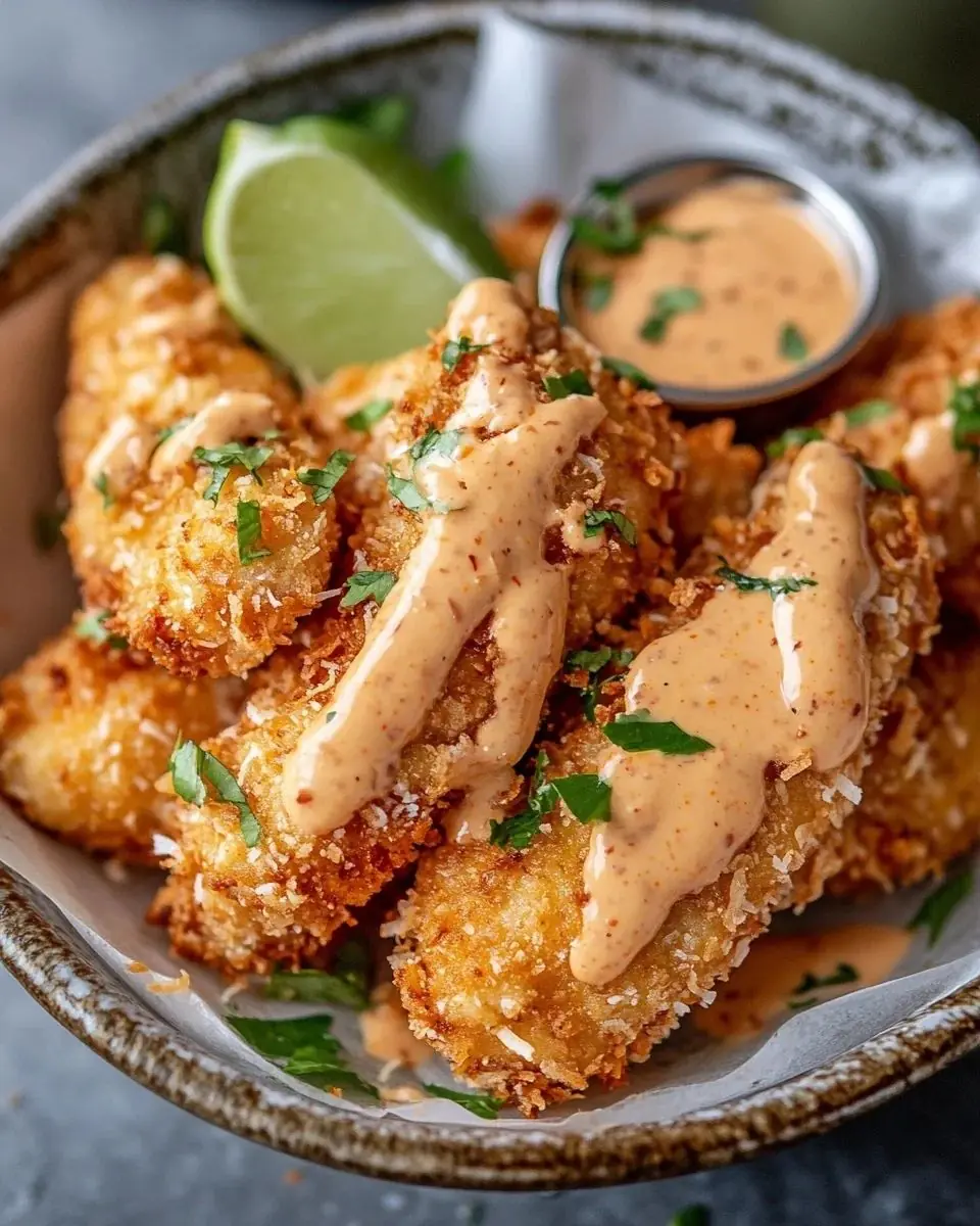Crispy Coconut Shrimp with Spicy Mayo
