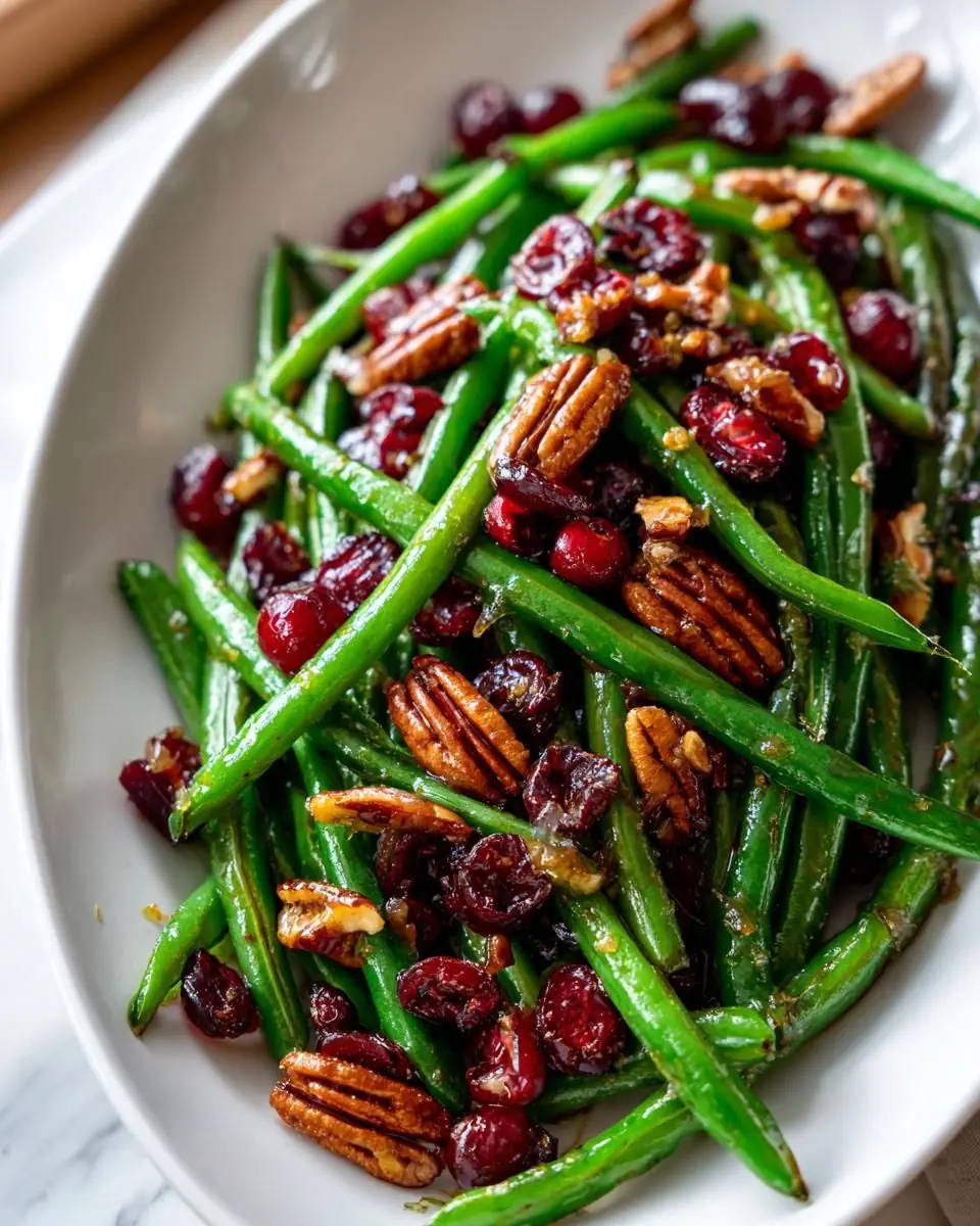 Green Beans with Cranberries and Toasted Pecans