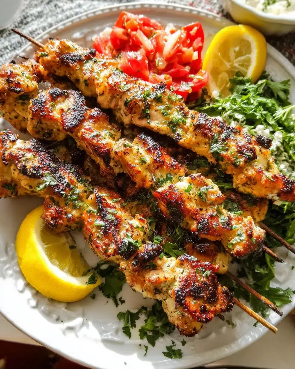 Grilled Herb Chicken Skewers (Mediterranean Style)