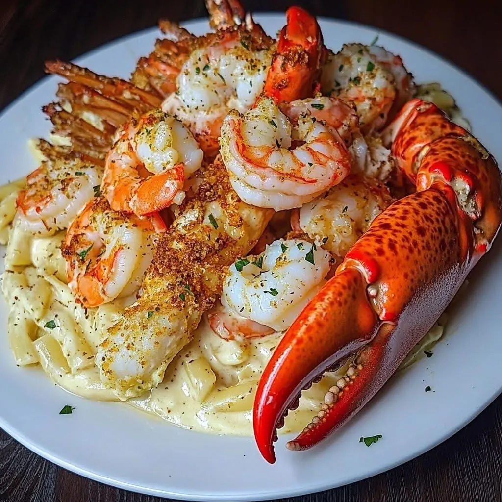 🦞 Creamy Lobster & Shrimp Pasta