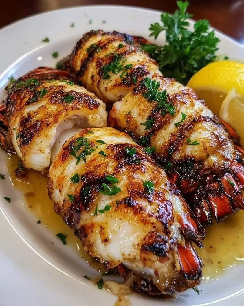 Garlic Butter Grilled Lobster Tails
