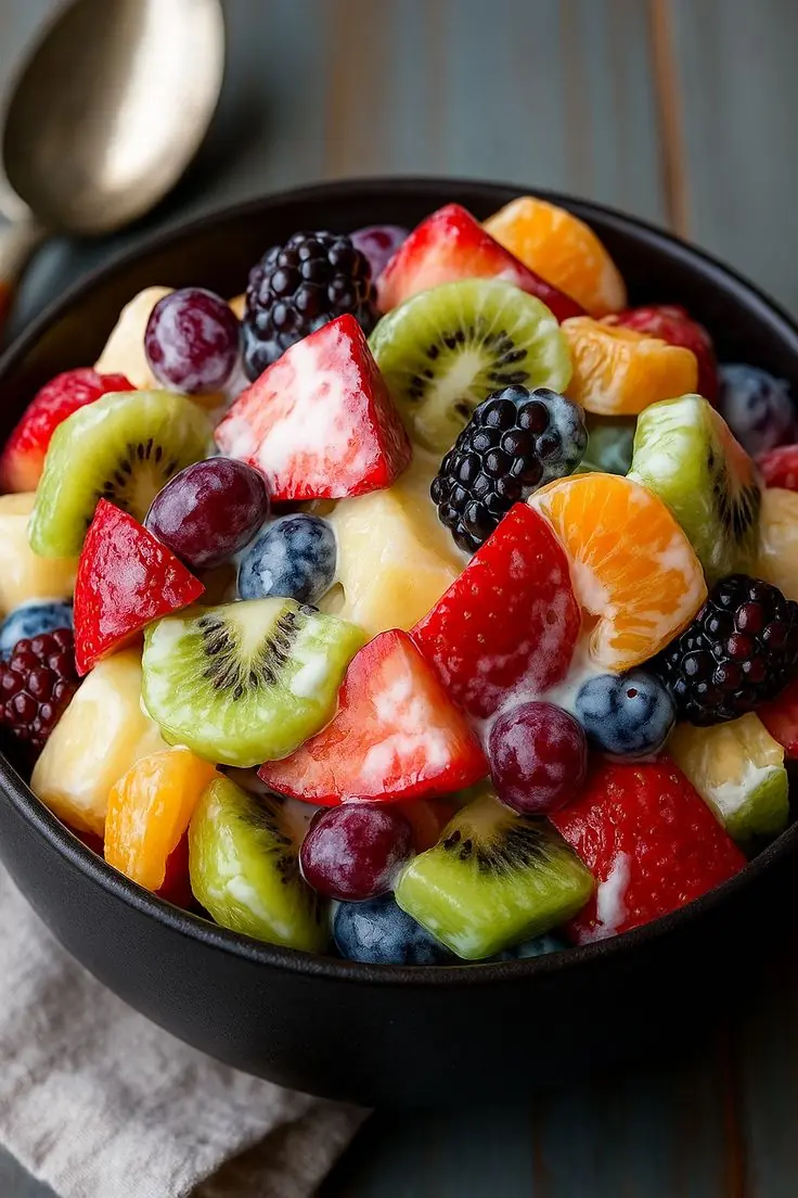 Creamy Fruit & Marshmallow Salad