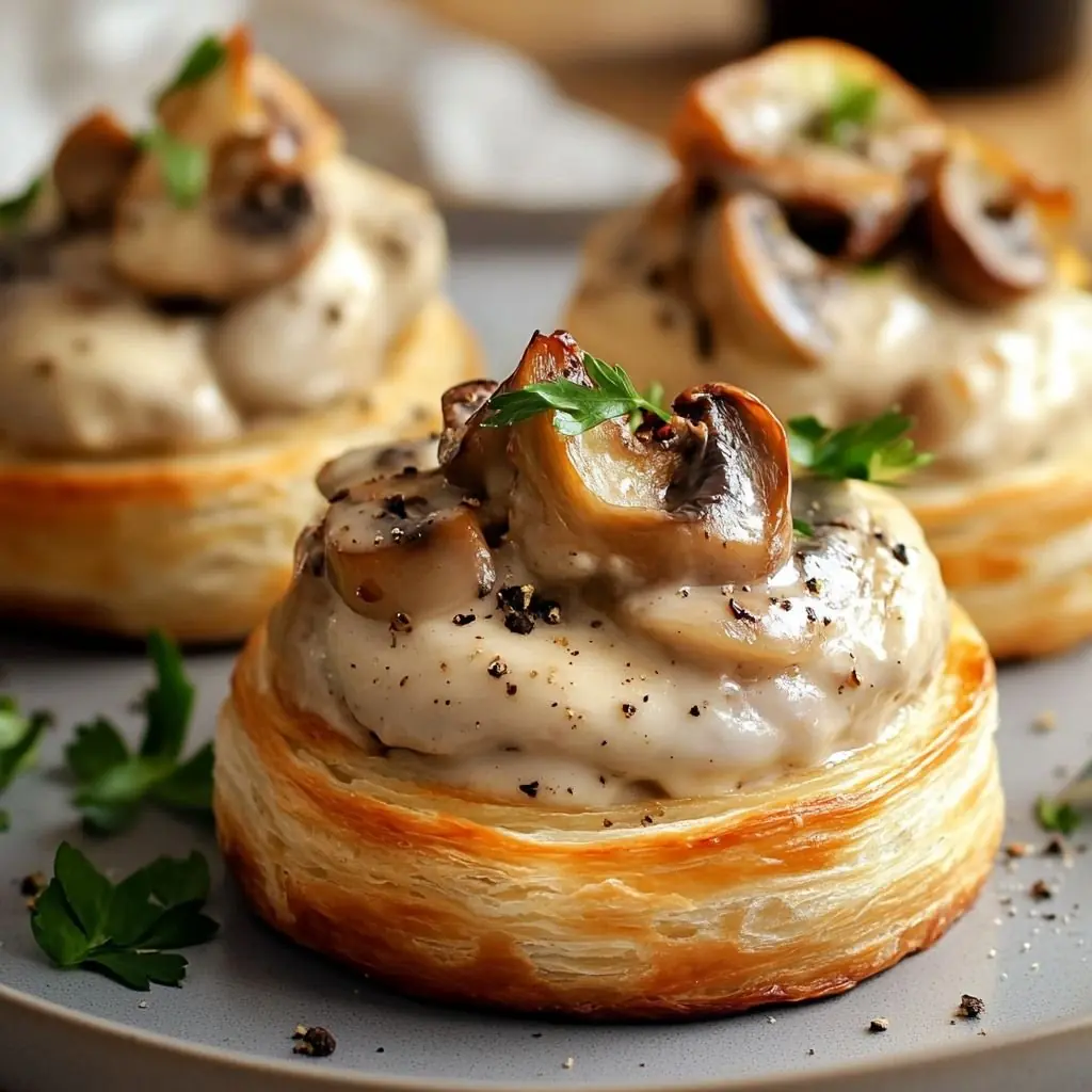 Creamy Mushroom Puff Pastry Bites