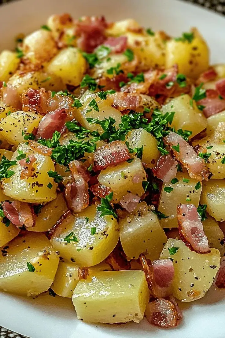 Creamy Potato Salad with Bacon and Chives