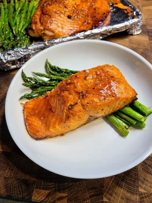 Honey Mustard Salmon & Roasted Asparagus