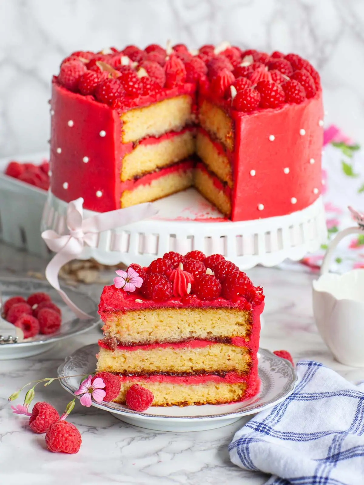 Raspberry Almond Cake
