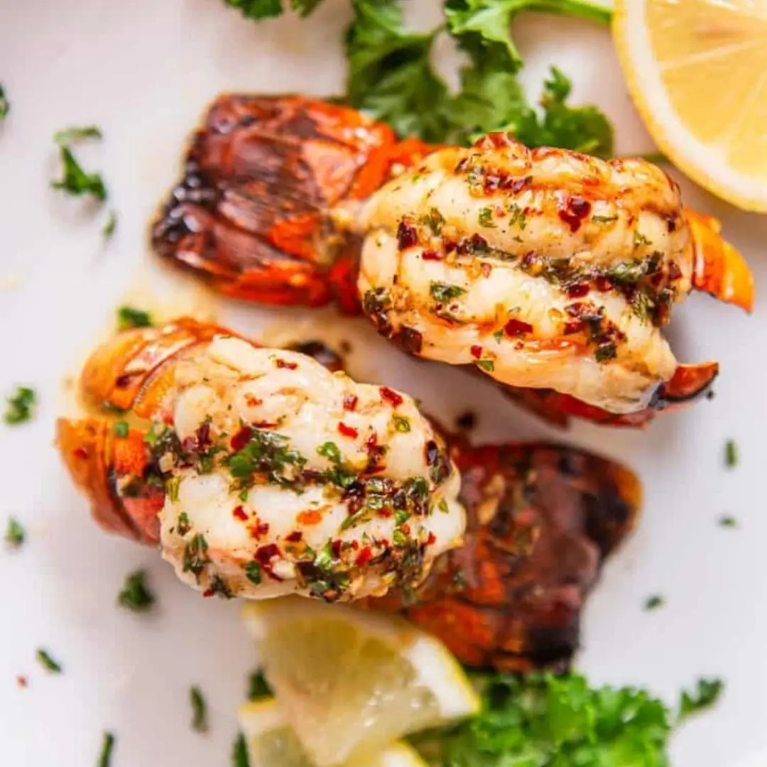 Grilled Lobster Tails with Garlic Butter