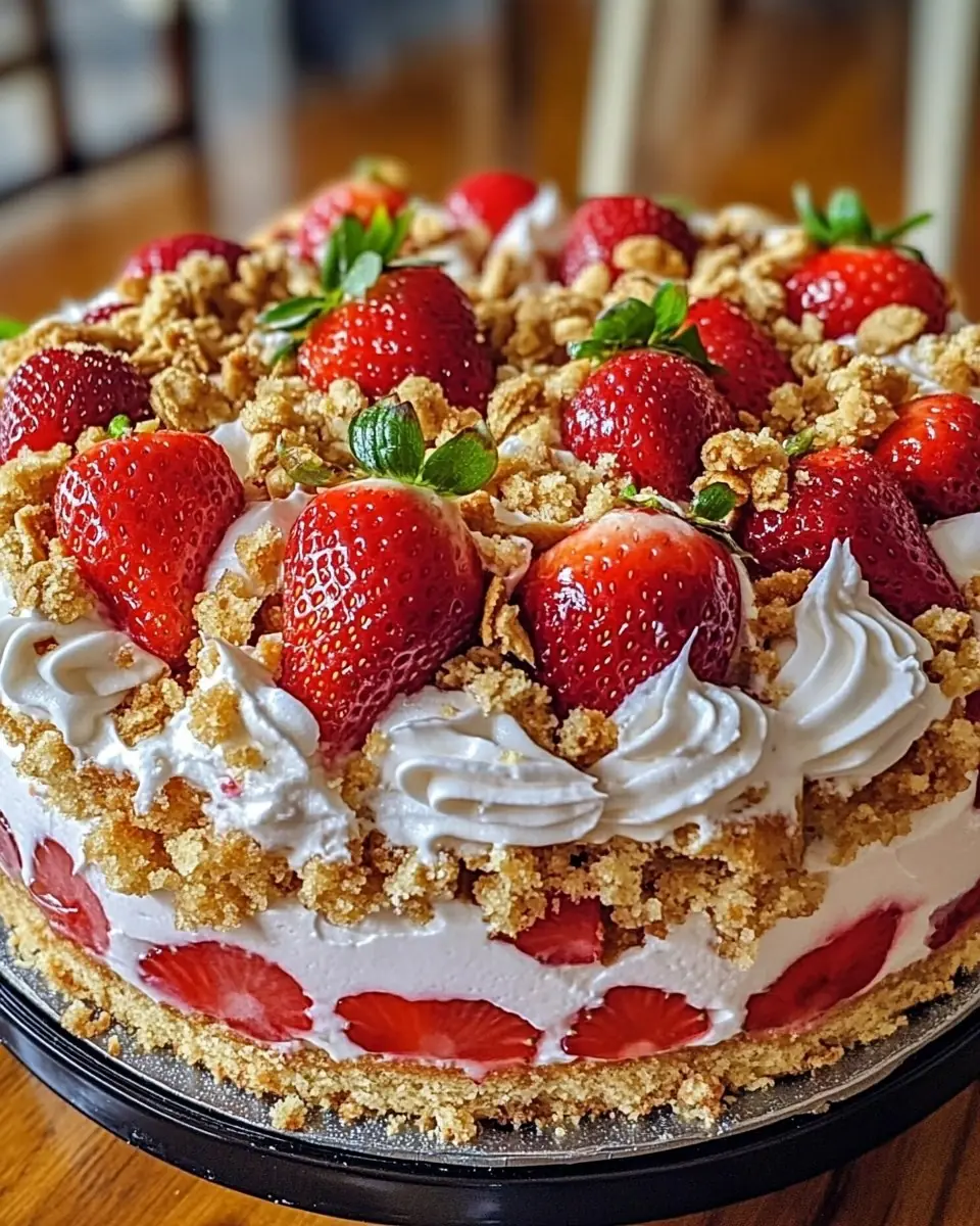 Strawberry Crumble Cake