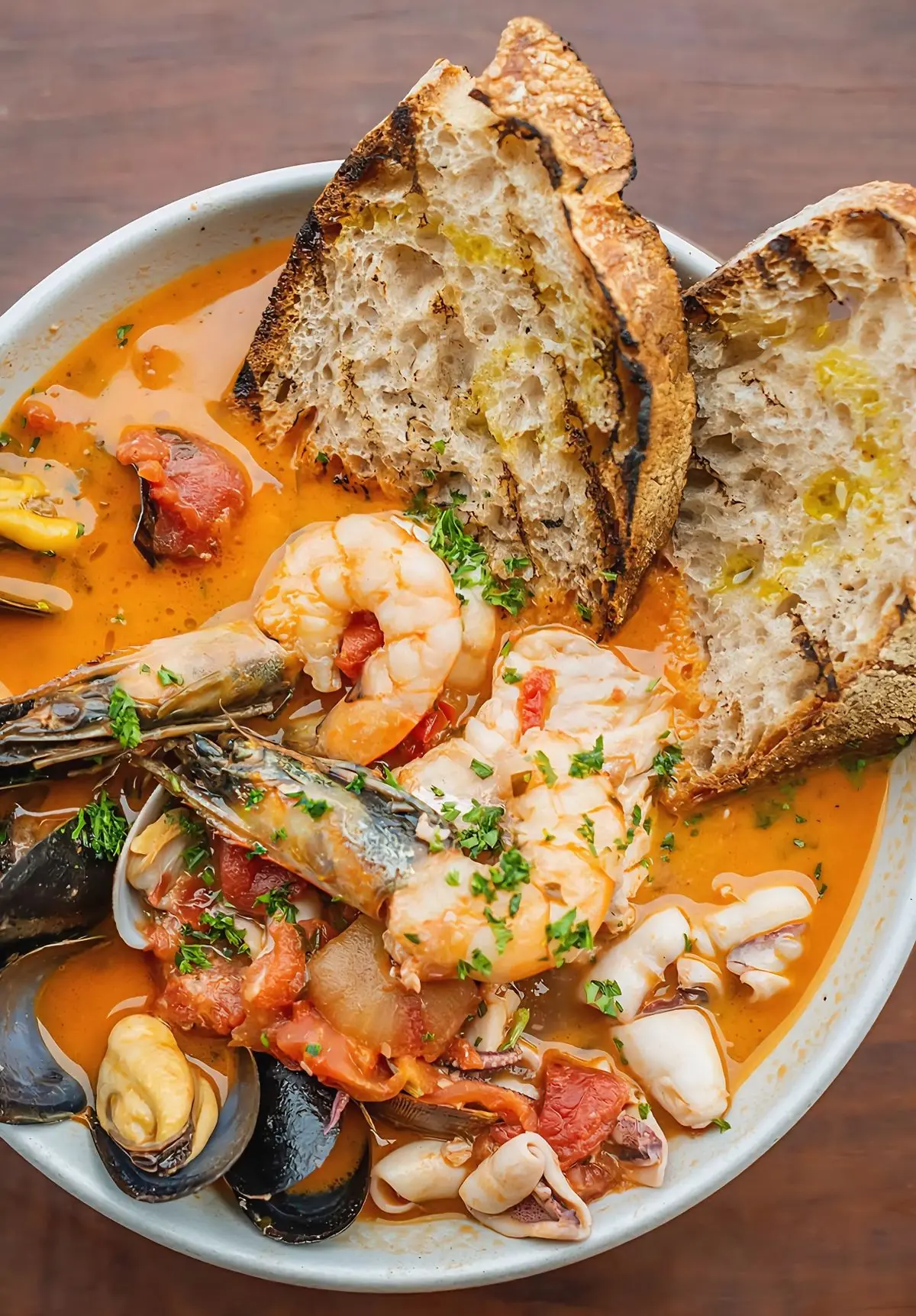 Mediterranean Seafood Stew with Shrimp, Mussels & Squid